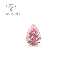 ForeverFlame 0.8ct fancy pink  Pear Cut Angel's tears diamond CVD CZ Moissanite